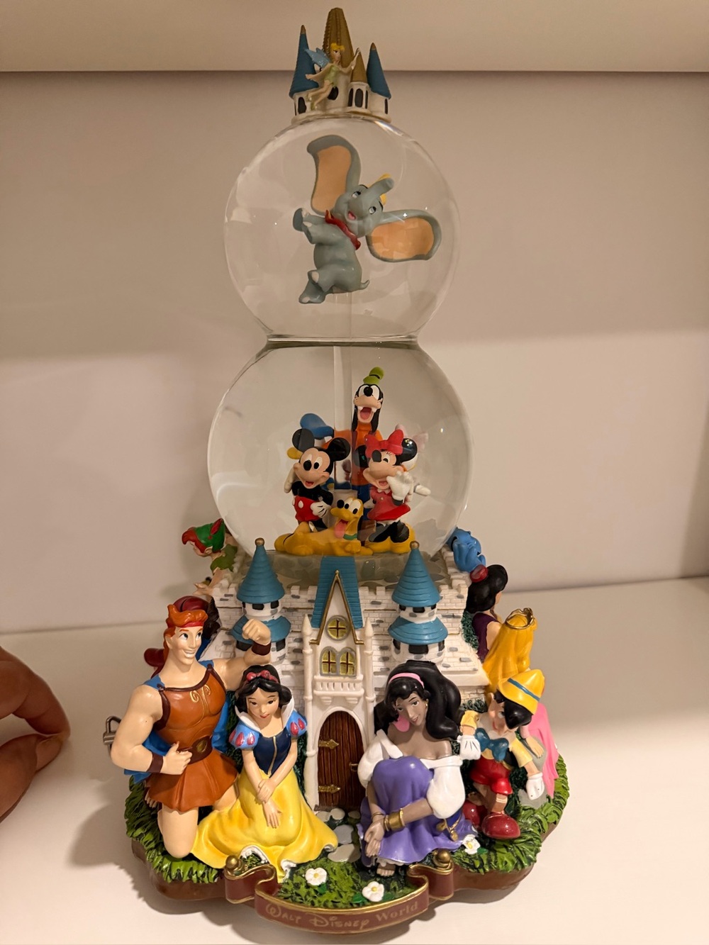 Disney Castle double Snow Globe with Mickey & Friends and Classic Princesses